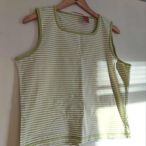 Green striped tank top